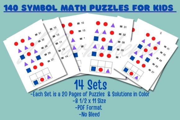 140 Kids Symbol Math Puzzles: Engaging and Educational Fun for Young Minds