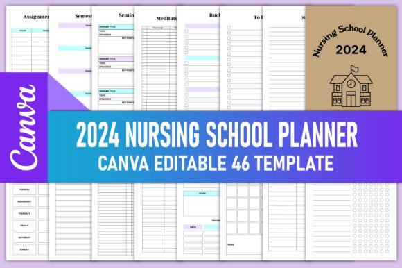 2024 Nursing School Planner Canva KDP: A Must-Have Tool for Aspiring Nurses