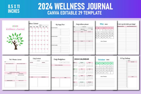 2024 Wellness Journal Canva KDP Interior: A Modern Tool for Mindful Living