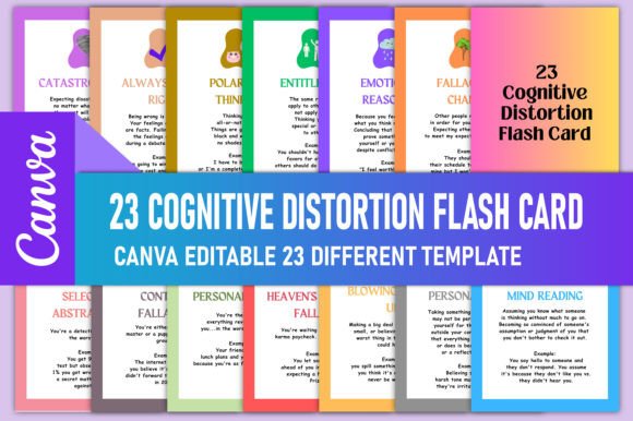 23 Cognitive Distortion Flash Card Canva: A Comprehensive Guide to Mental Health Tools