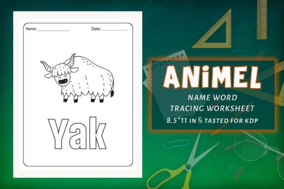 Animal Yak Name Tracing KDP Worksheets: A Powerful Tool for Early Learning and Creative Business