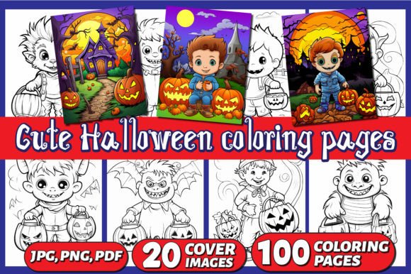 Cute Halloween Coloring Pages Vol 02: A Fun and Creative Way to Celebrate the Spooky Season