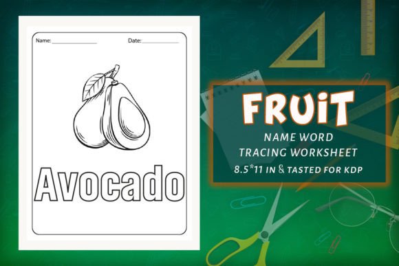 Fruits Name Tracing KDP Worksheets 14