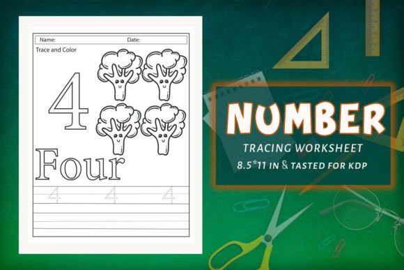 Math Number Tracing KDP Worksheets 04
