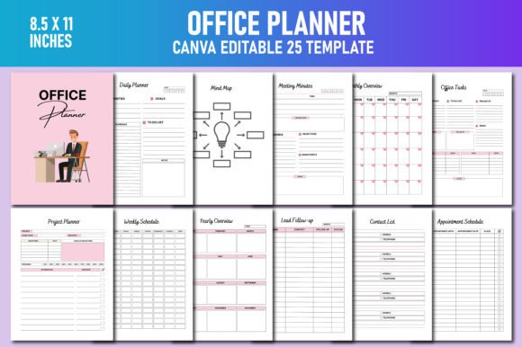 Office Planner Canva KDP for Productivity