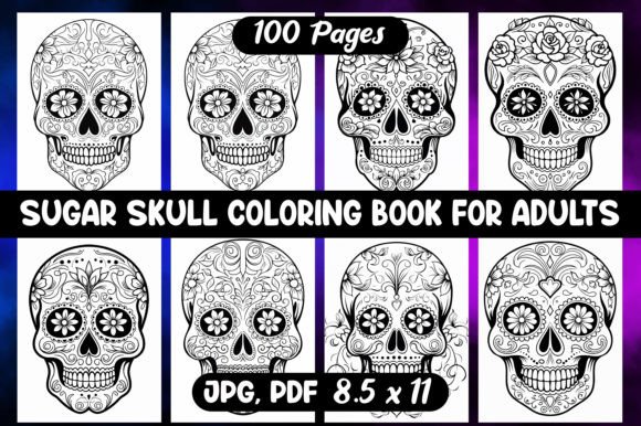 SUGAR SKULL COLORING BOOK for ADULTS 01