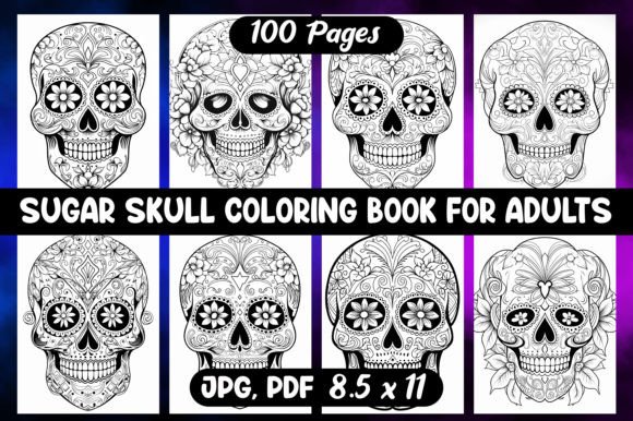 SUGAR SKULL COLORING BOOK for ADULTS 08