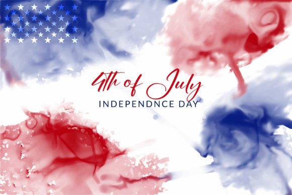 Watercolor 4th of July Independence Day